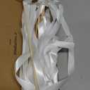 MECCANIXITY 20Pcs Wedding Party Ribbon Streamers Sticks for Wedding Party Celebration White