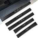 4PCS Door Sill Protector Compatible with Subaru 2019-2025 2026 Ascent Accessories Matte Black ABS Plastic Material Auto Door Entry Guards