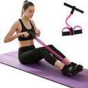 Upgraded Durable 6-Tube Pedal Resistance Strap with Handle, Natural Rubber Fitness Resistance Strap, Multifunctional Fitness Strap, Suitable for Abdominal, Waist, arm, and Leg Shaping Training