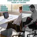 Ganondorf Ergonomic Foot Rest for Under Desk at Work Multi-Purpose Foot Stool Leg Elevation Pillow Back Support Cushion & Lap Desk Support, High-Density Foam with Washable Cover
