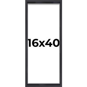 16x40 Shadow Box Frame Contemporary Black | 3/4" Depth of Usable Space| Interior Size 16x40 or 40x16 Inches| UV Resistant Acrylic, Acid-Free Backing, Wall Hangers | Made in USA