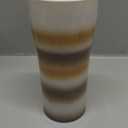 Double Wall Ceramic Coffee Mug with Lid, 15oz Large Insulated Travel Coffee Mugs, Splash Resistant, Dishwasher Microwave Safe, Portable Coffee Cup for Car Cup Holder, Unique Gift (Brown)