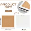 BENECREAT Pin Board Square Cork Board with White Frame, 0.8inch Thick Wall Mounted Cork Board for Brooch Pin Storage, Office Home Festival Wedding Decor, 7.8x7.8inch