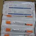 1ml Syringe with Cap 31G 1/4-inch 6mm Syringes, Pack of 100, Disposable 1cc 31 Gauge Individual Package