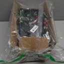 Christmas Garland with Lights - 9FT Pre-Lit Flocked Garland with 30 LED Bulbs, Red Berries, Pine Cones, Artificial Pine Battery Operated Garland for Fireplace, Staircase, Indoor & Outdoor Decoration