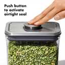 OXO Steel POP Container Big Medium Square - 4.4 Qt for Flour, Sugar and More,Grey