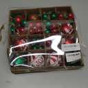 White Green Red Christmas Balls Ornaments - 44PCS Plastic Christmas Tree Ornaments Balls Shatterproof, 2026 White Green and Red Hanging Decoration for Christmas