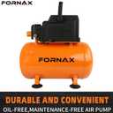 FORNAX 3 Gallon Portable Air Compressor with Kits, 110 PSI Hot Dog Air Compressor, Oil Free