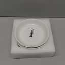 Cat Food Bowls, Whisker Friendly Ceramic Cats Bowls with Nonslip Silicone Base, Pack of 3 Quiet Dishes and Plates for Feeding Indoor Cats, Kittens and Small Dogs(Fishbone,Deeper)