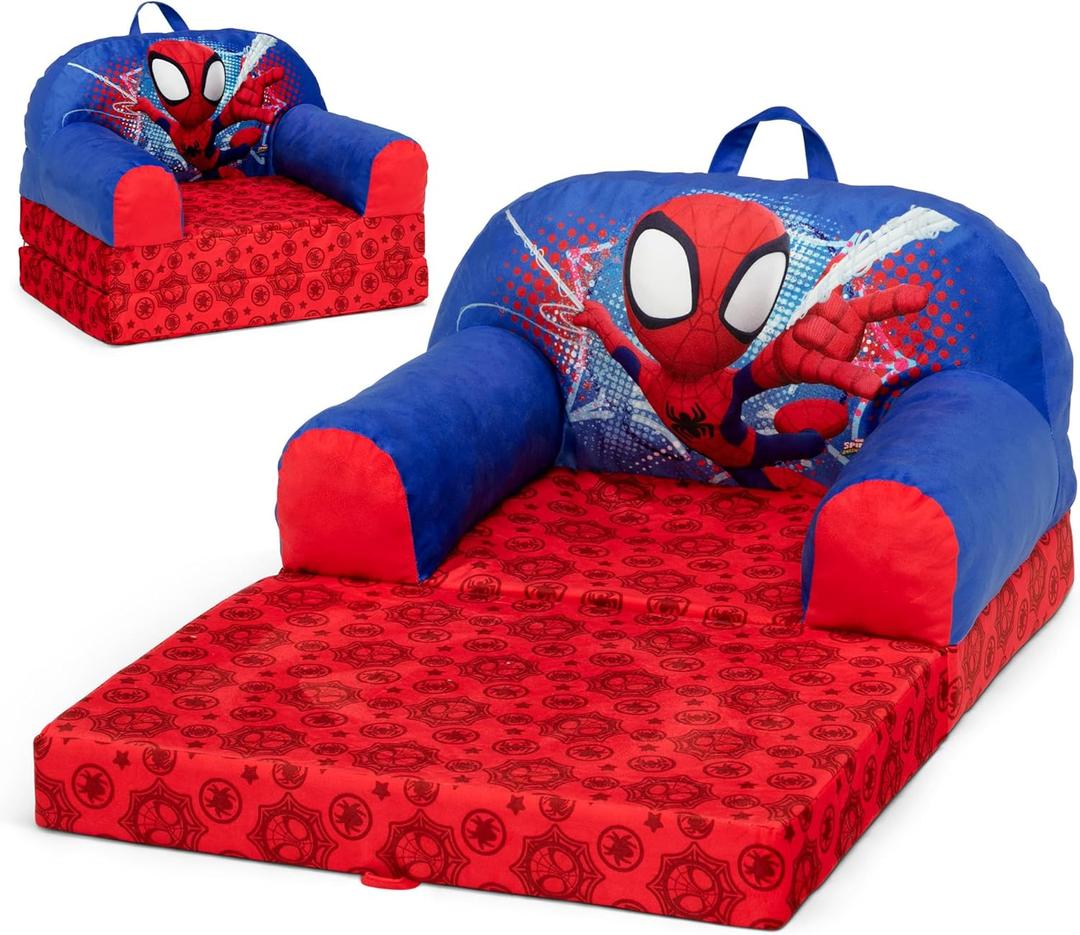 Delta Children  Spidey and His Amazing Friends Cozee Buddy FlipOut Kids Chair, Red