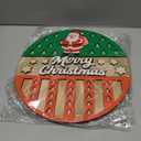 2 x Christmas Door Hanging Sign Decorations, 3D Wooden Merry Christmas Wall Hanger Decor Snowflakes Santa Claus Wreath Front Door Signs for Porch Wall Indoor Outdoor Decor