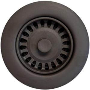 Houzer 190-9264 - 3-1/2 Inch Oil Rubbed Bronze Kitchen Sink Basket Strainer, Durable Food Catcher Stopper for Metal Kitchen Sink, Ideal for Filtering Waste and Preventing Clogs