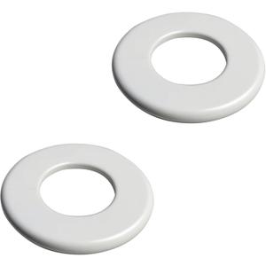 2 Pack Wall Split Flange for 2.52 Inch/64mm OD Pipe ABS Escutcheon Plate Self-Adhesive Round Plumbing Cover Plates for Water Pipe Faucet Decoration, White