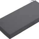 Favoyard Outdoor Bench Cushion 42  16 Inch Waterproof & Color Resistant Patio Benches Cushions for Garden Loveseat Swing Couch Furniture with Handle, Removable Cover and Adjustable Straps, Dark Grey
