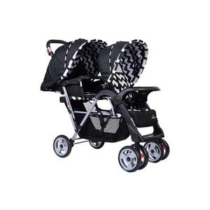 Safe Plus Foldable Twin Baby Double Stroller Kids Jogger Travel Infant Pushchair Black