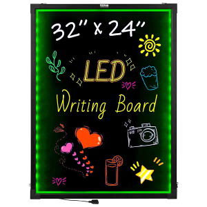 VEVOR Led Message Writing Board 32x24 Illuminated Erasable Lighted Chalkboard