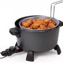 Presto 06009 10-Quart Kitchen Kettle XL Multi-Cooker, Steamer and Deep Fryer, Black