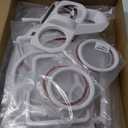 23PCS Full Set Interior Decoration Trim Kit for Jeep Wrangler JL JLU Gladiator JT 2018-2023 Steering Wheel Door Handle Air Conditioning Vent Cup Holder Reading Light Headlight Gear Cover (White) (White)