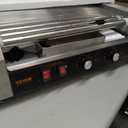 VEVOR Hot Dog Roller, 12 Hot Dog 5 Rollers, Stainless Steel Sausage Grill Cooker, 750W Hot Dog Machine with Dual Temp Control, Removable Oil Drip Tray, for Party Home Commercial