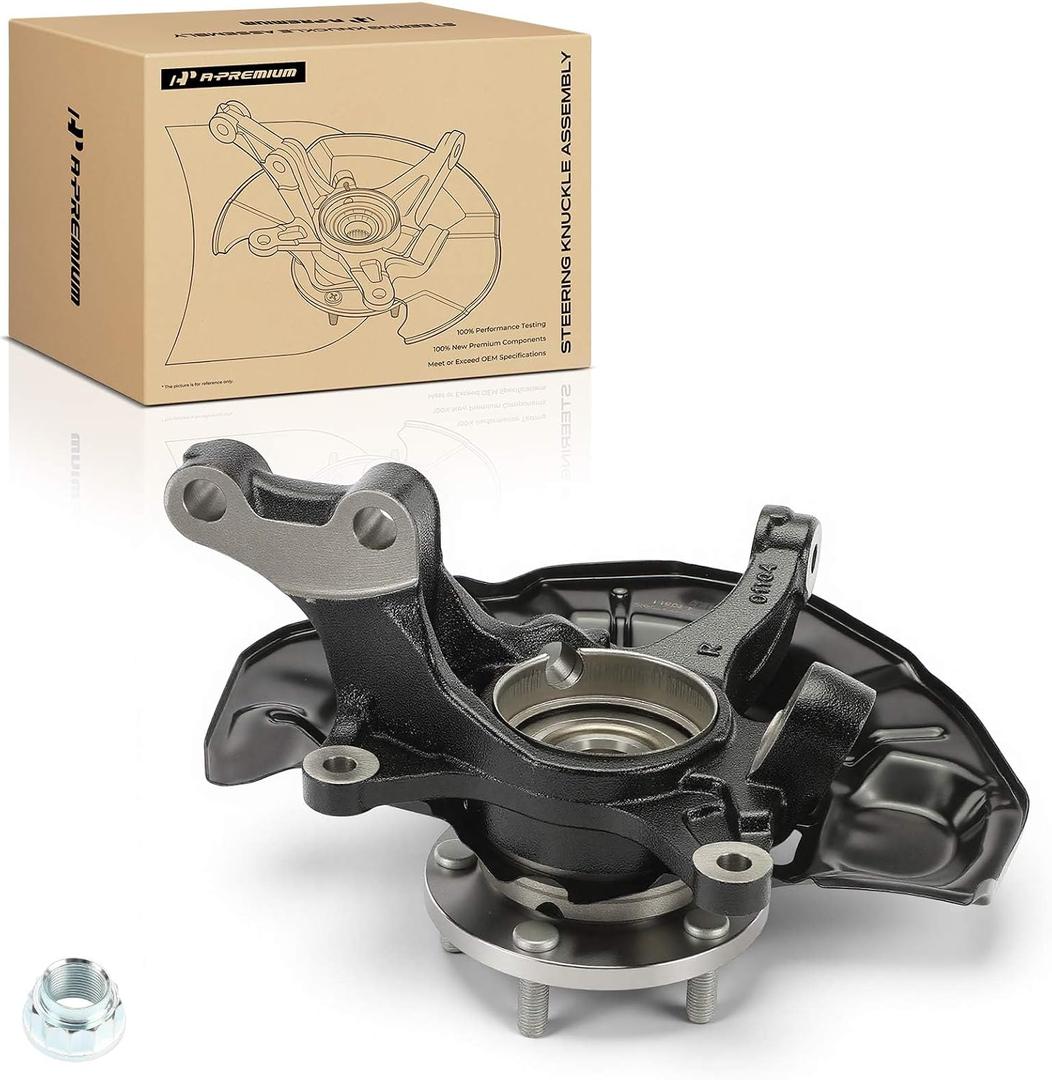 A-Premium Front Right Steering Knuckle & Wheel Bearing Hub Assembly Compatible with Toyota Camry 2007-2011 & Lexus ES350 2007-2012, Passenger Side