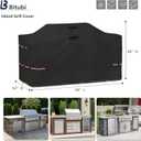 Bitubi 98 Inch Island Grill Cover - 600D Heavy Duty Waterproof All Weather Protection Extra Large Grill Cover,Black