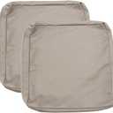 Sqodok Outdoor Cushions Covers 24x24 inch, 2Pack Patio Cushion Covers for Outdoor Furniture Waterproof Outside Seat Slipcovers Replacement Chair Cushion Covers for Sofa, Wicker Chair, Tan