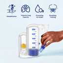 Incentive Spirometer Breathing Exercise Device for Lungs, Lung Exerciser Device, 5000ml Capacity for Deep Steady Inhalation Practice with Airflow Indicator