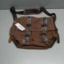 FANDARE New Vintage Messenger Bag Satchel Bag bag Bookbag Casual Travel Shoulder Bag (Brown)