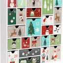 SAND MINE Wooden Christmas Advent Calendar with 24 Drawers, Countdown to Christmas, Refillable Wooden Advent, White