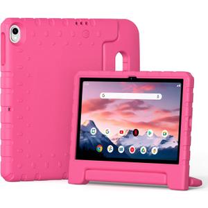 Bolete Kids Case for Onn 10.1 Tablet Case 2024 Gen 4 (Model:100135925),Kidfriendly Shockproof Soft EVA Adjustable Stand Cover for Onn Tablet 10.1 Inch 2024.Rose Red