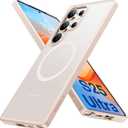 TORRAS for Samsung Galaxy S25 Ultra Case, Fit for MagSafe, 4X Military Grade Protection, Magnetic Shockproof Translucent Slim for Samsung S25 Ultra Case Anti-Scratch, Titanium Pink Gold