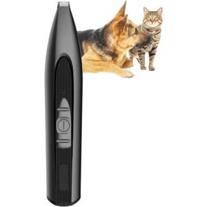 Ruri's Dog Clippers, Cordless Cat and Small Dogs Clipper, Low Noise Electric Pet Trimmer, Dog Grooming Clippers for Trimming Dog's Hair Around Paws, Eyes, Ears, Face, Rump (Black)