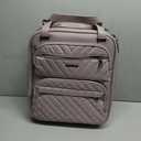 KROSER Carry On Underseat Multi-functional, 16-inch Underseater Lightweight Overnight Suitcase for Women, Dusty Pink