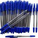 50 Pcs Ballpoint Pens Bulk,1.0 mm Medium Point-Blue Ink,Smooth Writing,Ball Point Pen Blue Office Pens,School Hotel Office Supplies.(blue pen 50)