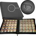 TopDeck 1600 Card Ringless Zip Binder Pro - 5X5 25-Pocket Pages Side Load Sleeve TCG Storage Portfolio, Compatible with Pokemon, Yu-Gi-Oh, One Piece, MTG, Sports, Trading Collectible Cards - Black