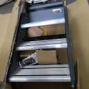 Lippert Components - 791572 Solid Step Triple Step for RV and Travel Trailer Entry Doorway Black 26-inch