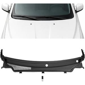 ALMULOO Windshield Wiper Cowl Panel Compatible with 2011-2015 Jeep Grand Cherokee Replacement for 55079197AH CH1271101 Air Inlet Grille Window Panel Cowl Cover Plastic Black