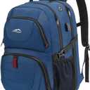 ProEtrade Travel Backpack, Extra Large Laptop Backpack School Business Anti Theft TSA Approved College Work Computer Bag Fits 17 Inch Laptop with USB Charging Port Bookbag for Women Men(Blue)
