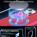 4 x DEERLAMN Magnetic Matte Case for iPhone 13/14 with Screen Protector, [Compatible with MagSafe][Military Grade Drop Protection] Slim Translucent Shockproof Protective Phone Cover, Hot Pink