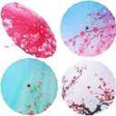 SAYAYA 32 Inch Chinese Japanese Silk Parasol, Handmade Vintage Floral Umbrellas, Asian DIY Art Decoration Parasols for Wedding Dance Cosplay Costume Prop & Home Decor