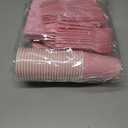 175 PCS Pink Paper Plates and Napkins Set, Pink Party Supplies for 25 Guests Include Scalloped Plate Paper Napkins Cups Knife Fork Spoon for Baby Shower, Birthday, Wedding, Easter Party, Mother's Day