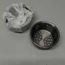 POPFLY SUS 304 Stainless Steel Deep Sink Strainer Basket Fits Standard 3-1/2" Kitchen Drains, 2.5" Replacement Option Removable Drain Basket with Handle for Easy Food Debris Cleaning