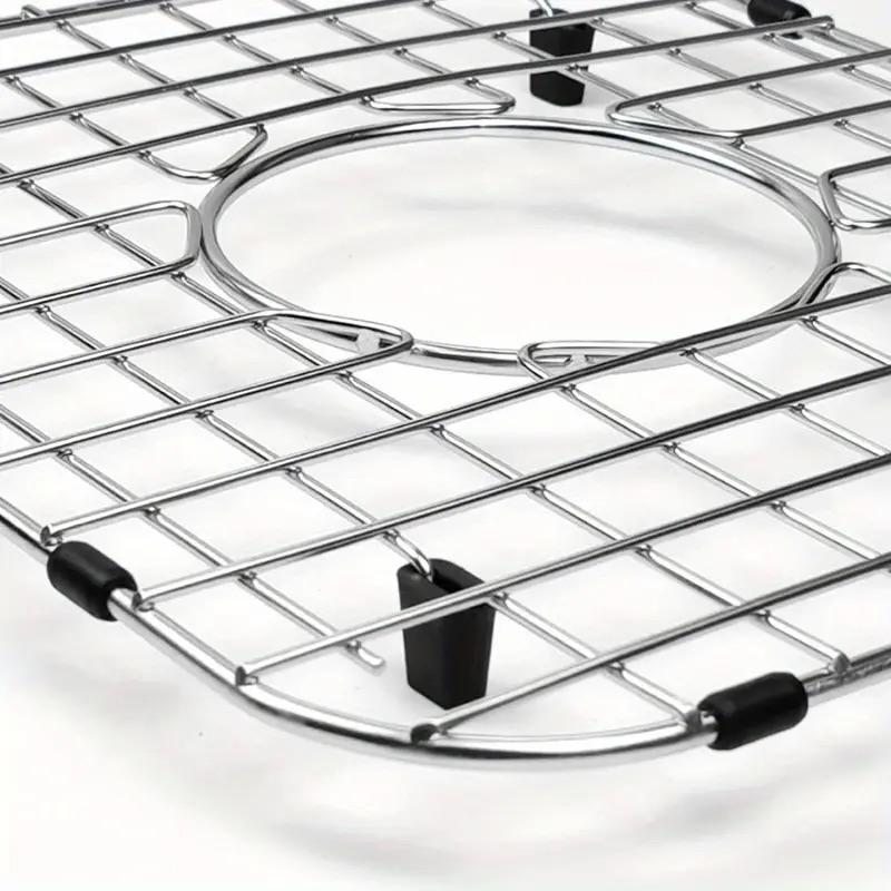 Foldable Metal Kitchen Rack, Wire Dish Drying Rack with Non-Slip Feet, Storage Organizer for Plates, Lids and Kitchenware
