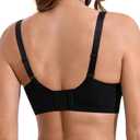 HACI See Through Bras for Women Sparkly Sexy Underwire Full Coverage Plus Size Unlined Lace (Black, 44DD)