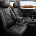 Fit CRV Car Seat Covers Compatible with Honda CR-V 2023 2024 2025 2026 CRV LX;EX;EX-L;Sport;Touring;Special Edition & Hybrid Model - Full Coverage Breathable Leather (Full Set,Black)