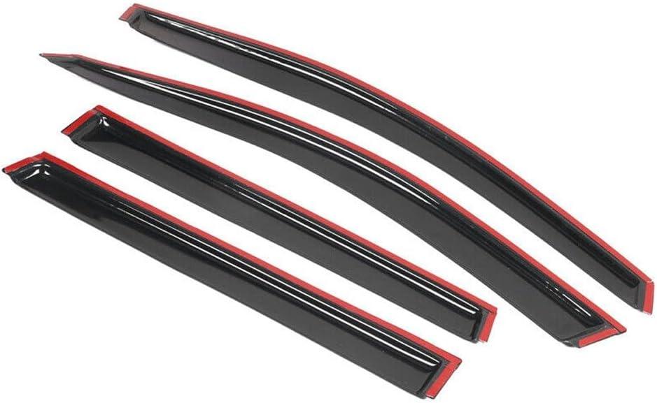 Window Visors Rain Sun Guard Vent Guard 4pc Set Acrylic Left, Right Smoke/Tinted Slim Style 4CAR-WD-CT09 Compatible with Chevy Traverse LS/LT 2009-2017 & LTZ 2009-2016