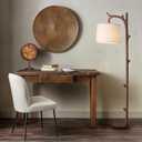 OYEARS Retro Farmhouse Floor Lamp for Living Room Rustic Standing Lamps Tree Trunk Deco Modern Country Vintage Wood Floor LampBrown