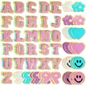Iron on Letters Patches, 136 Pcs Chenille Alphabet Patches for Clothing DIY, Self Adhesive for Varsity Jackets, Jeans, Backpacks