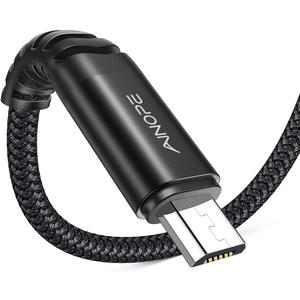 AINOPE Micro USB Cable Charger Android 2 Pack 6.6FT for Samsung Galaxy S7 Charging Cable, Phone Charger Cord Compatible with Samsung Galaxy S6,J7 Edge Kindle Note 5 Durable Nylon Material-Black