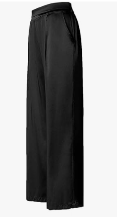 Real Silk Pants Wide Leg Pants Women Summer Satin Silk Straight Trousers
Banana Pants Black L